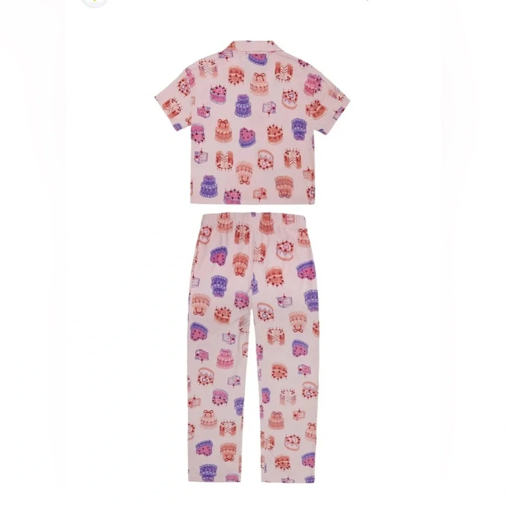 Planet Gold Kids Birthday Pink and Purple Pajama Set
